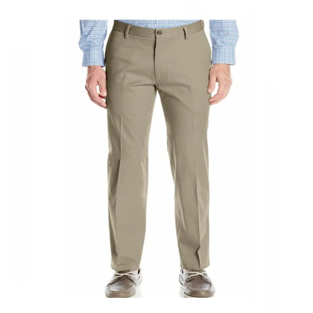 Dockers Men Standard Fit Signature Flat Front Khaki Pant Size 32/34
